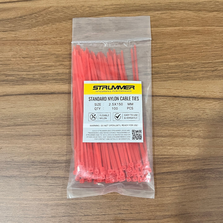 Strummer 2.5x150 Standard Nylon Cable Ties (100 Pcs/Pack)