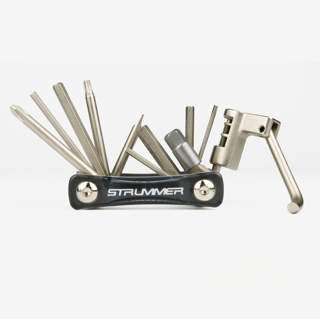 Strummer 11 trong 1 công cụ gấp (phẳng, hex, torx, pH, máy cắt chuỗi)