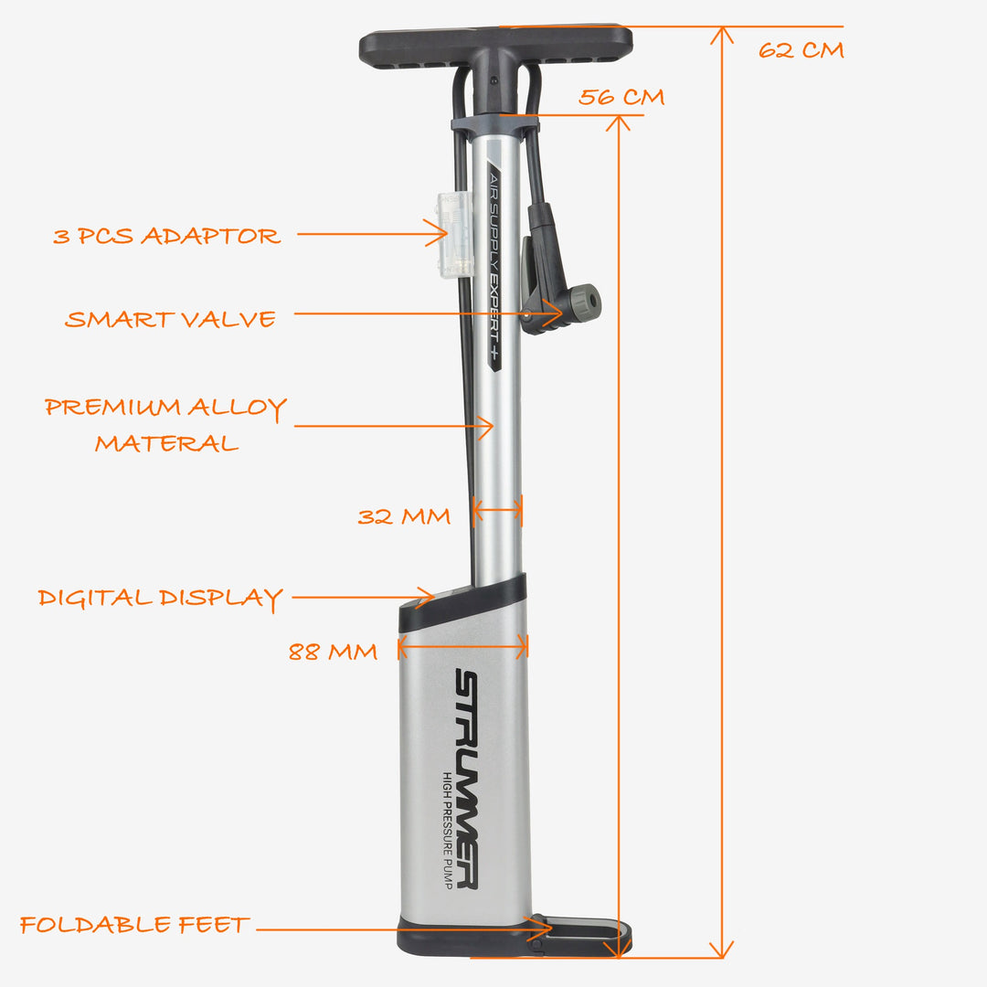 Strummer Expert+ Digital Floor Pump (Expert Plus)