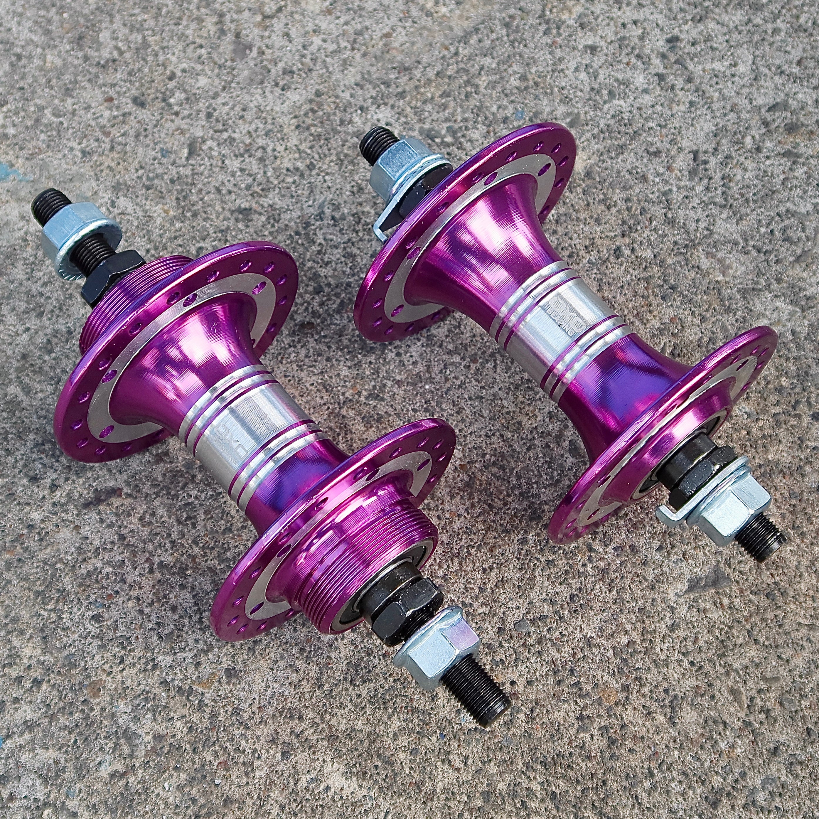 BuzzBreak 26mm ホイールセット ピンク パープル OXO HB-432 Alloy Hub for BMX with Sealed Bearing (Front & Rear