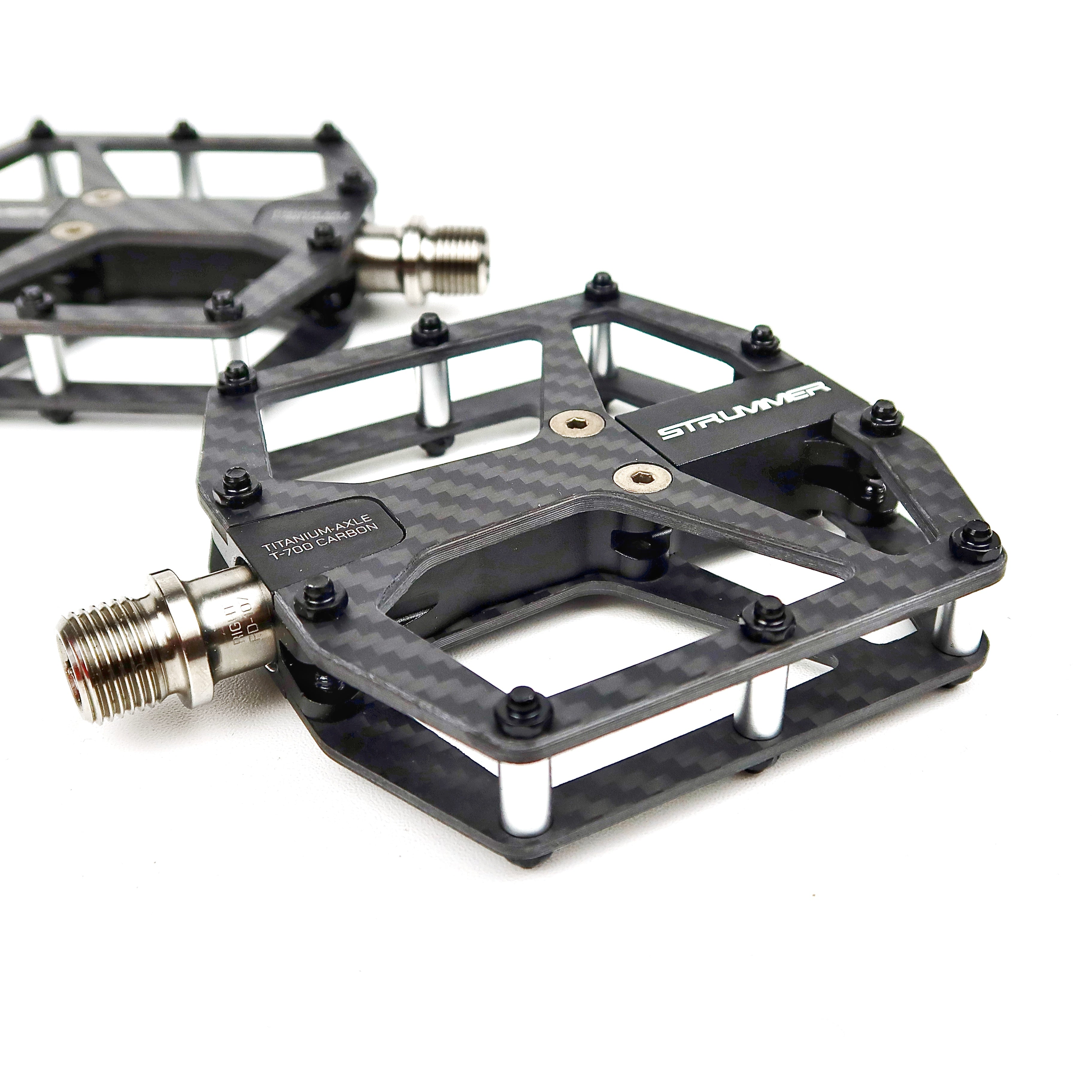 Pedal Strummer PD-107 with Titanium Spindle and T-700 Carbon Platform – Strummer Bikes & Components