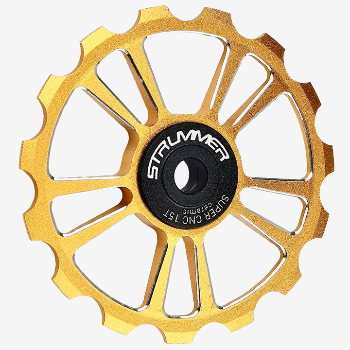 Strummer Super CNC Rear Derailleur Pulley Wheel (na may Itim na Ceramic Bearings)