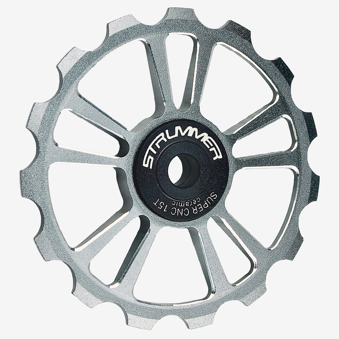 Strummer Super CNC Rear Derailleur Pulley Wheel (na may Itim na Ceramic Bearings)
