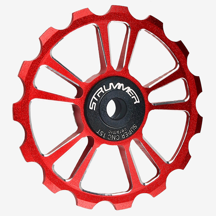 Strummer Super CNC Rear Derailleur Pulley Wheel (na may Itim na Ceramic Bearings)