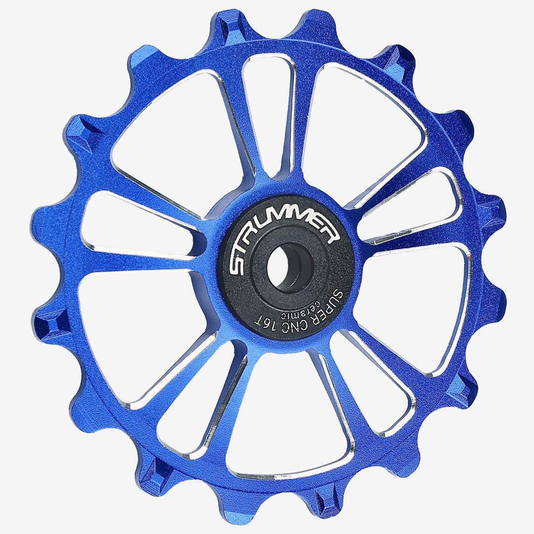 Strummer Super CNC Rear Derailleur Pulley Wheel (na may Itim na Ceramic Bearings)