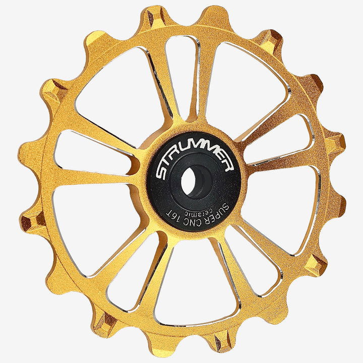 Strummer Super CNC Rear Derailleur Pulley Wheel (na may Itim na Ceramic Bearings)