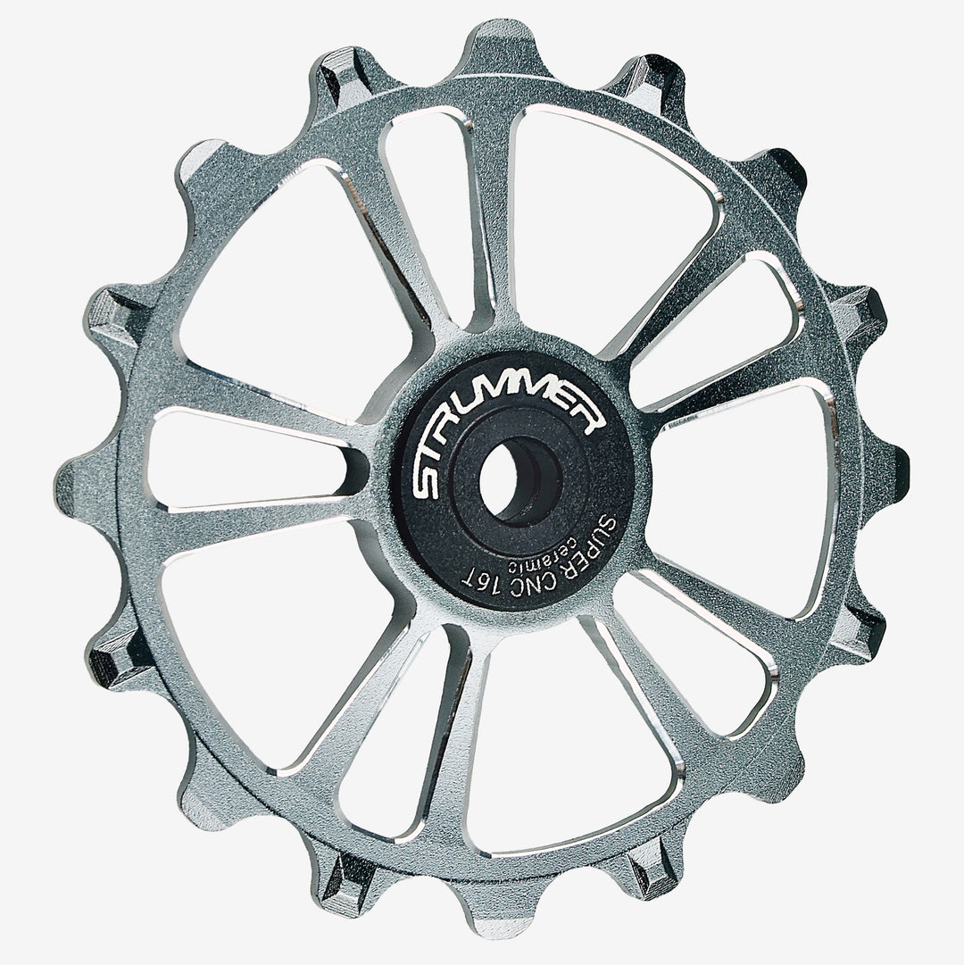Strummer Super CNC Rear Derailleur Pulley Wheel (na may Itim na Ceramic Bearings)