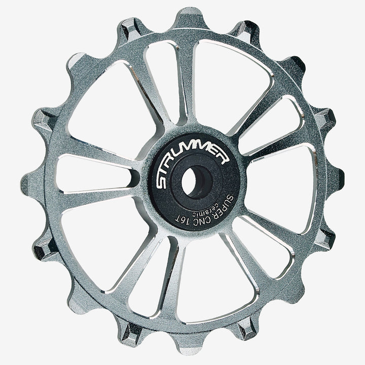 Strummer Super CNC Rear Derailleur Pulley Wheel (na may Itim na Ceramic Bearings)