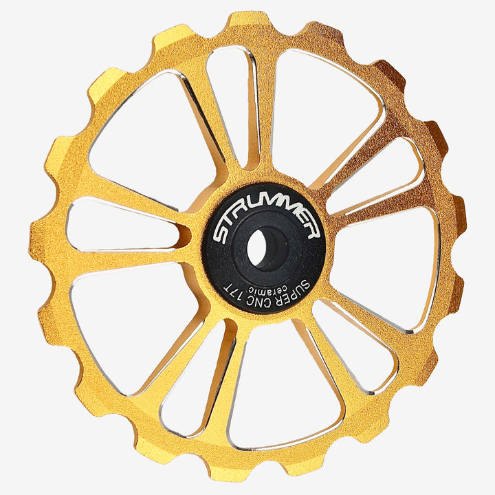 Strummer Super CNC Rear Derailleur Pulley Wheel (na may Itim na Ceramic Bearings)