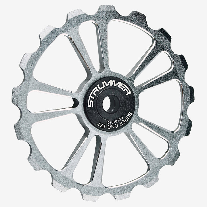 Strummer Super CNC Rear Derailleur Pulley Wheel (na may Itim na Ceramic Bearings)
