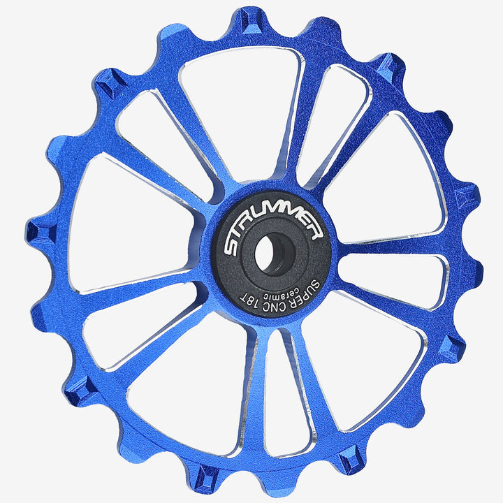 Strummer Super CNC Rear Derailleur Pulley Wheel (na may Itim na Ceramic Bearings)