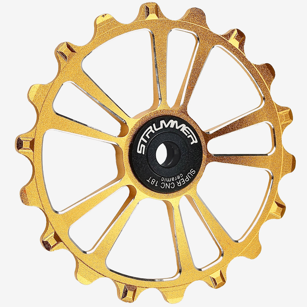 Strummer Super CNC Rear Derailleur Pulley Wheel (na may Itim na Ceramic Bearings)