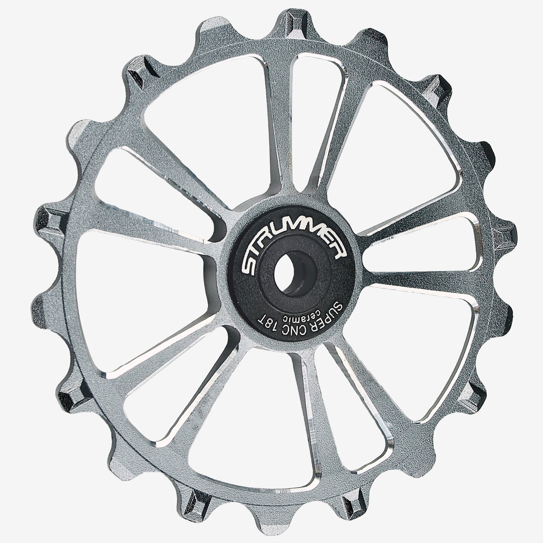 Strummer Super CNC Rear Derailleur Pulley Wheel (na may Itim na Ceramic Bearings)