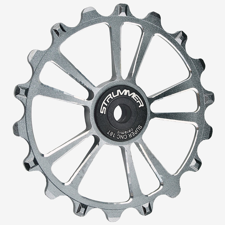Strummer Super CNC Rear Derailleur Pulley Wheel (na may Itim na Ceramic Bearings)