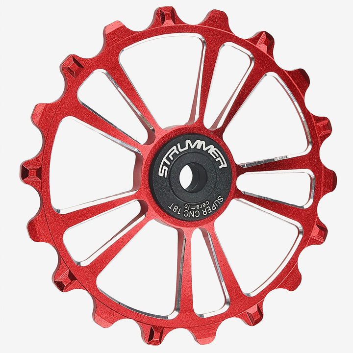 Strummer Super CNC Rear Derailleur Pulley Wheel (na may Itim na Ceramic Bearings)