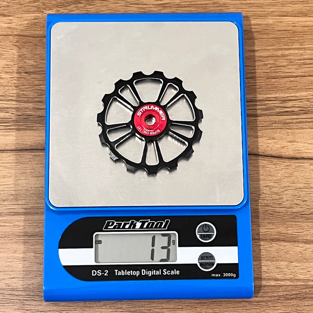 Strummer Super CNC Rear Derailleur Pulley Wheel (na may Itim na Ceramic Bearings)
