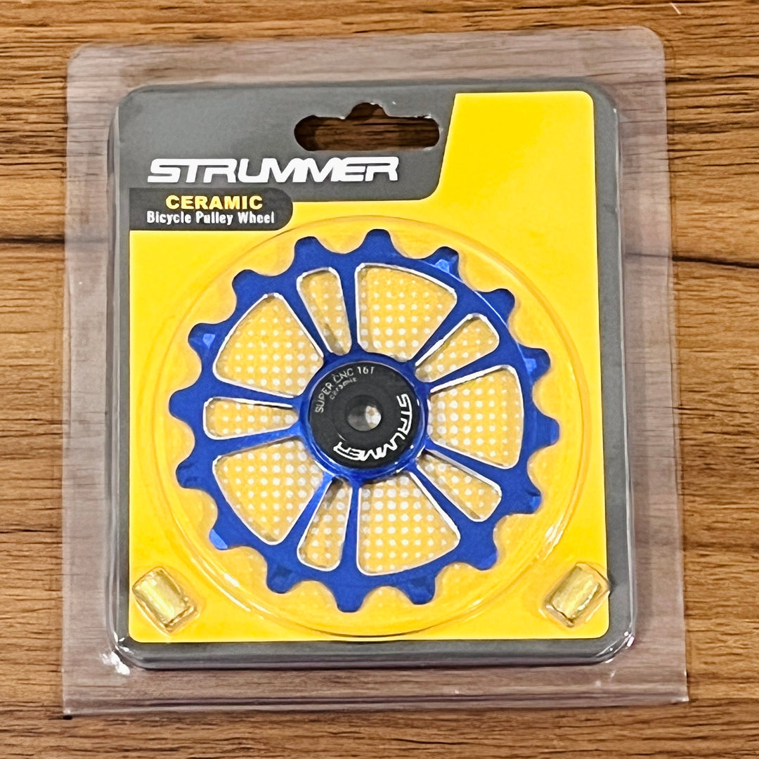 Strummer Super CNC Rear Derailleur Pulley Wheel (na may Itim na Ceramic Bearings)