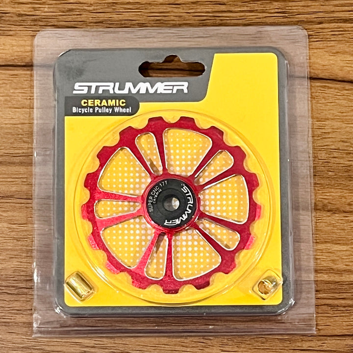 Strummer Super CNC Rear Derailleur Pulley Wheel (na may Itim na Ceramic Bearings)