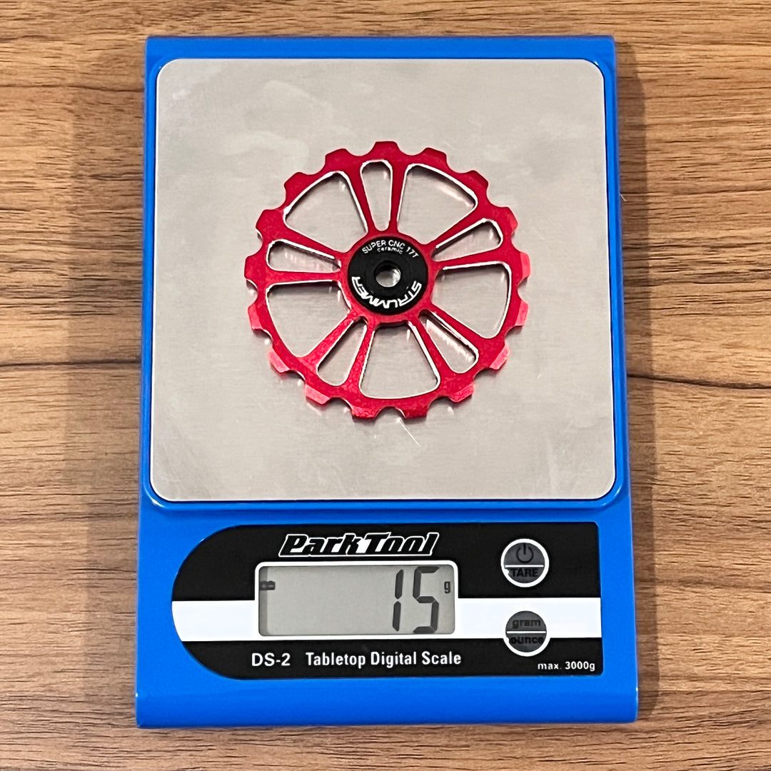 Strummer Super CNC Rear Derailleur Pulley Wheel (na may Itim na Ceramic Bearings)