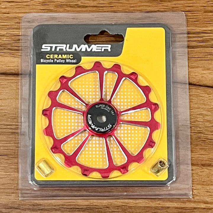 Strummer Super CNC Rear Derailleur Pulley Wheel (na may Itim na Ceramic Bearings)