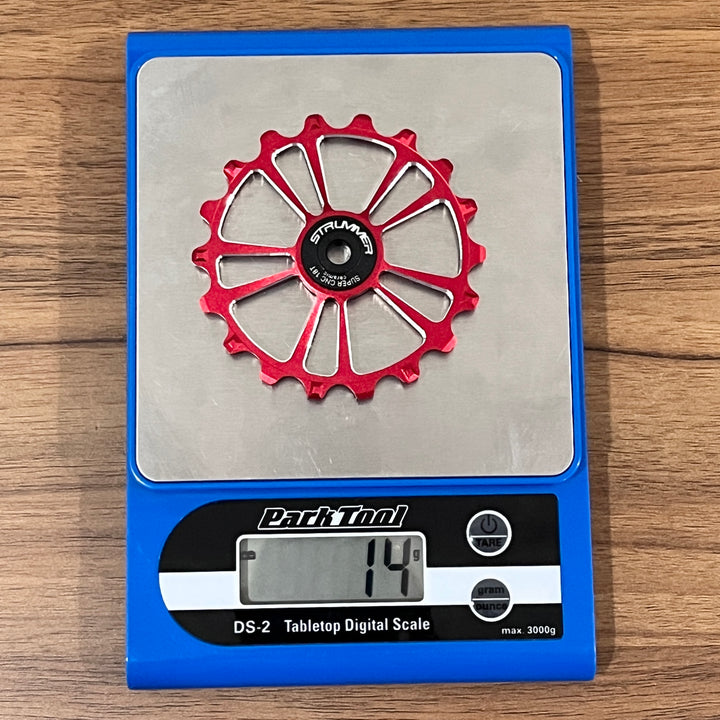 Strummer Super CNC Rear Derailleur Pulley Wheel (na may Itim na Ceramic Bearings)