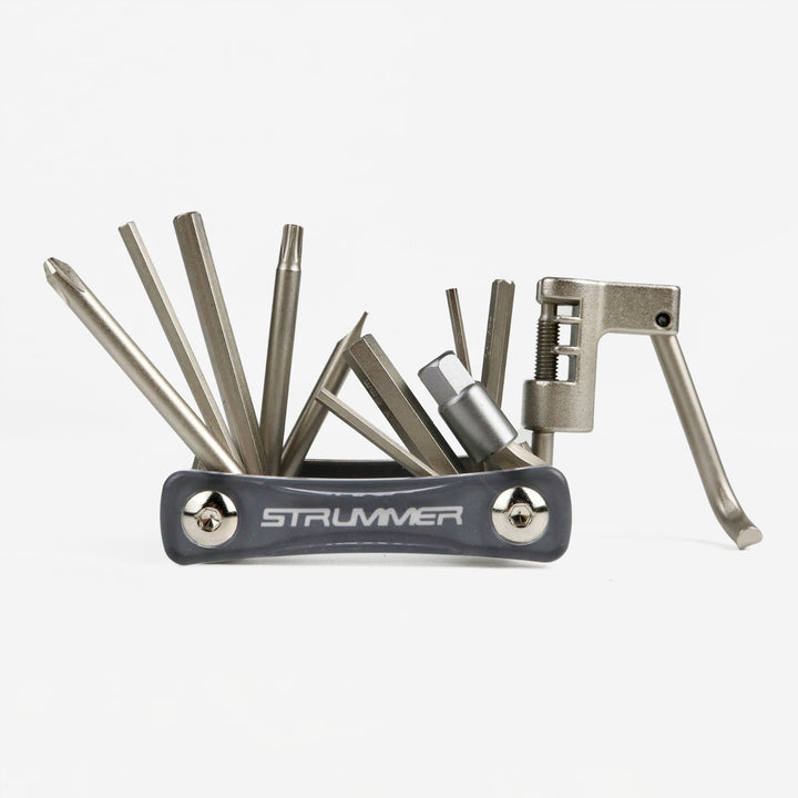 Strummer 11 trong 1 công cụ gấp (phẳng, hex, torx, pH, máy cắt chuỗi)