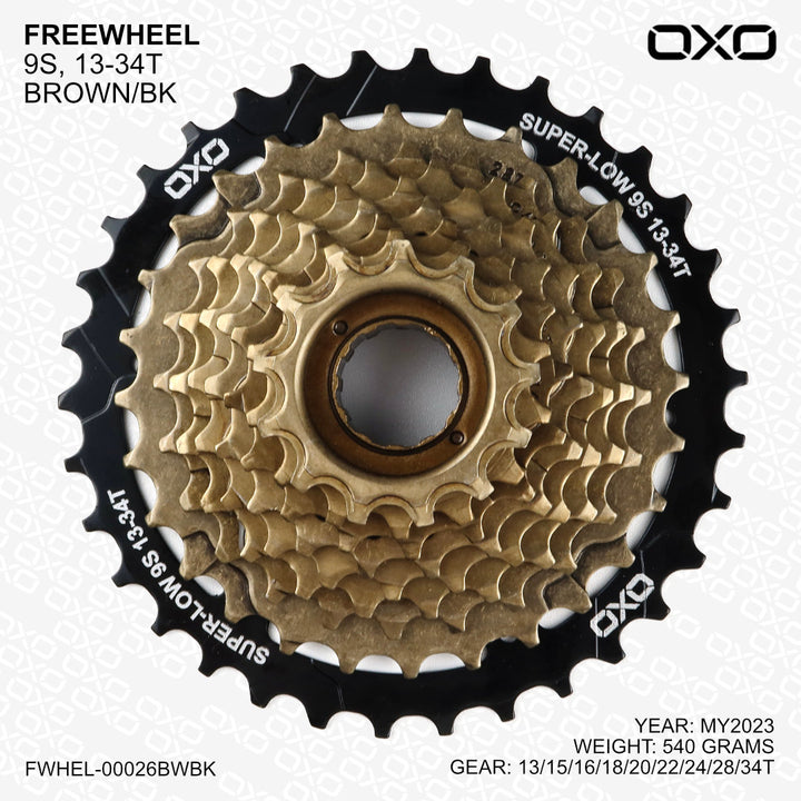 Oxo 9-speed 13-34T (MY2023) Freewheel Sprocket