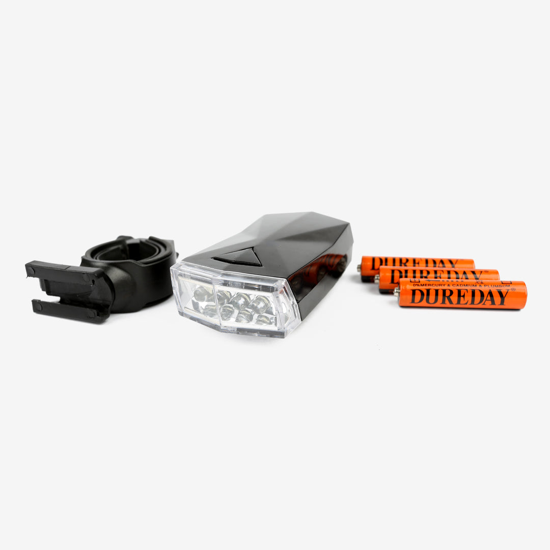OXO FL-122 Front Bicycle Light Black, Orang Battery, Black Mount