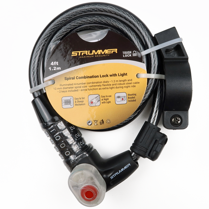 Strummer Spiral Lock With Light