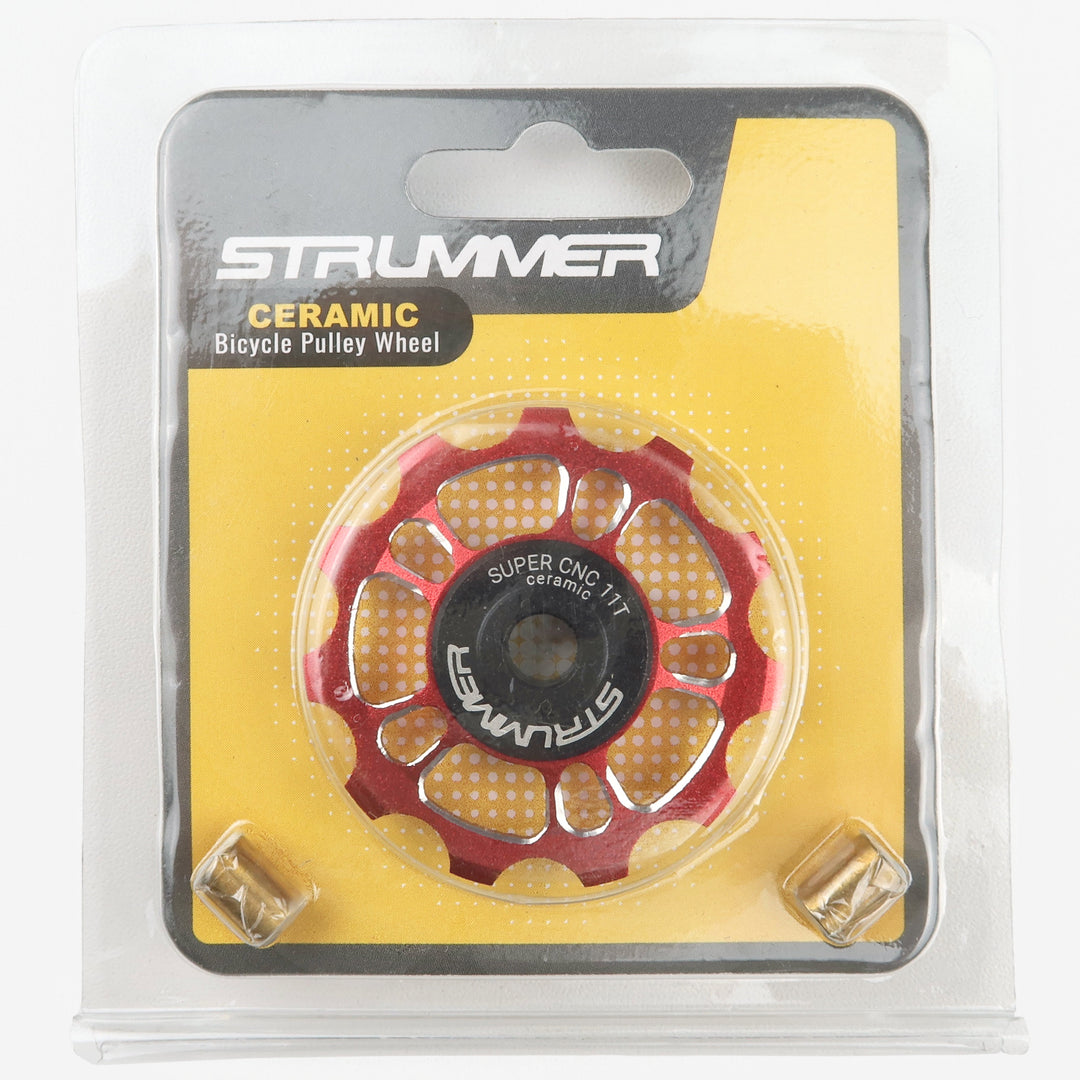 Strummer Super CNC Rear Derailleur Pulley Wheel (na may Itim na Ceramic Bearings)