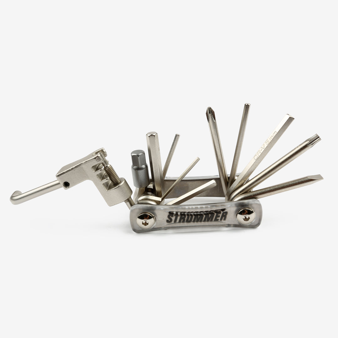 Strummer 11 trong 1 công cụ gấp (phẳng, hex, torx, pH, máy cắt chuỗi)