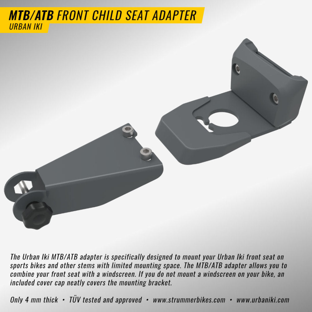 Urban Iki MTB/ATB Adapter for Front Child Seat, Black – Strummer Bikes & Components
