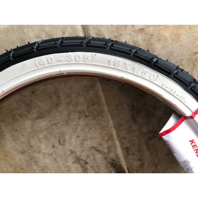 Ban Luar Kenda 16 x 1.50 K193 Black-White BL-00296BKWH