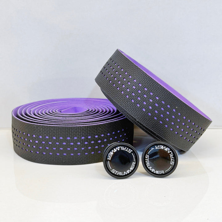 Bar Tape Strummer HBT-GEL-001, Classic 4-Hole Gel/EVA, 3.2mm, Black/Purple BLB-00017BKPU