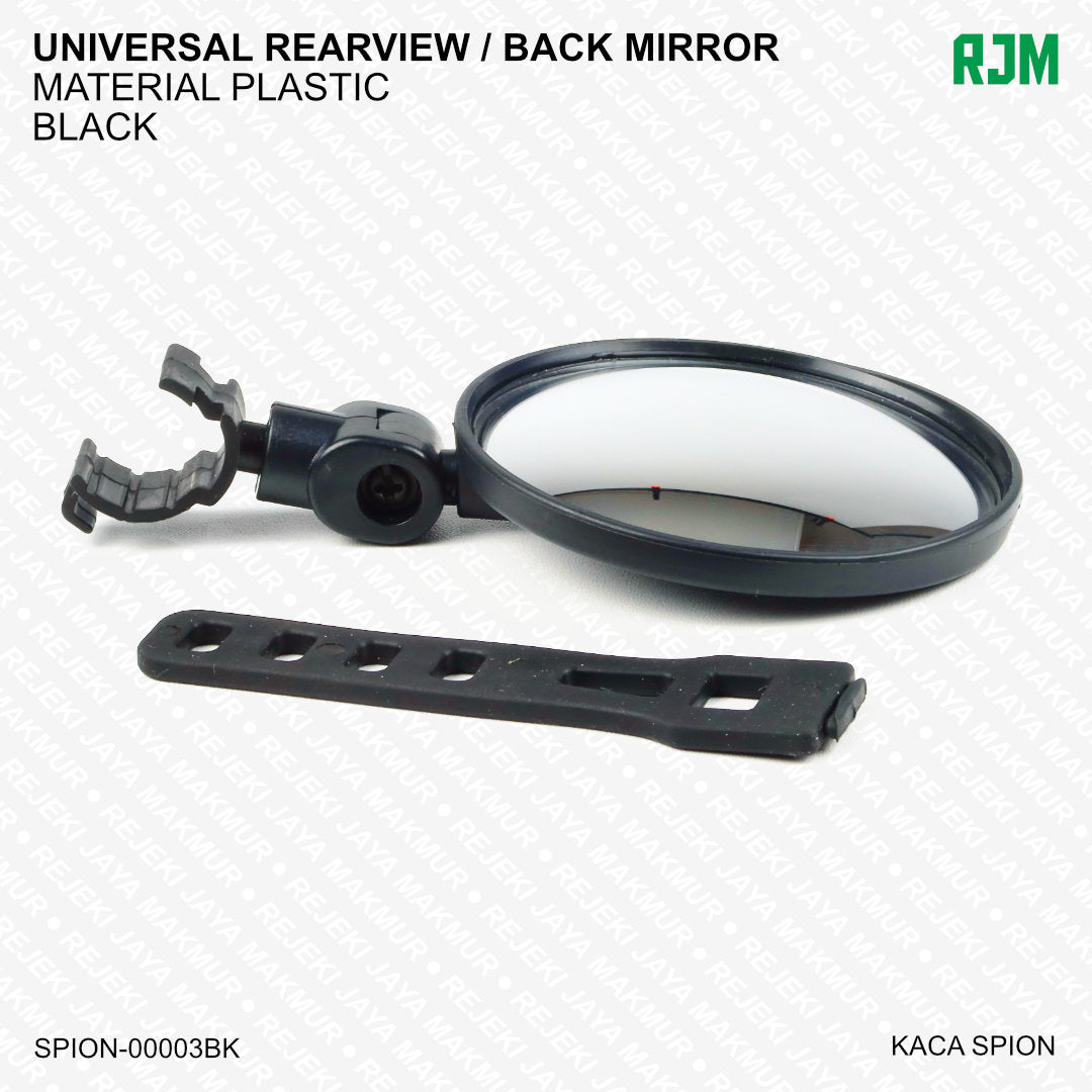 Bike Mirror (Spion Sepeda) Plastic Universal [ Black ]