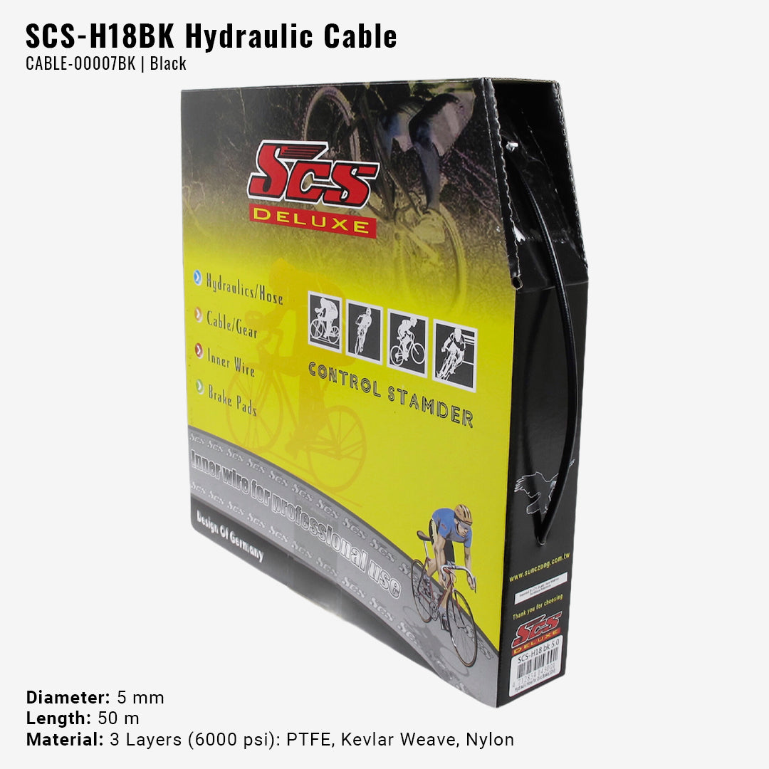 Cable Hydraulic SCS-H18BK 5mm x 50m Black – Strummer Bikes & Components