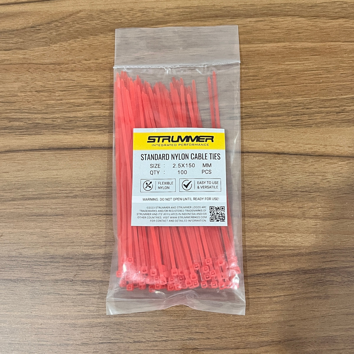 Cable Tie Strummer 2.5x150 Standard Nylon (100 Pcs/Pack)