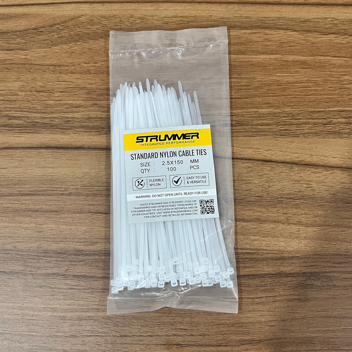 Cable Tie Strummer 2.5x150 Standard Nylon (100 Pcs/Pack)