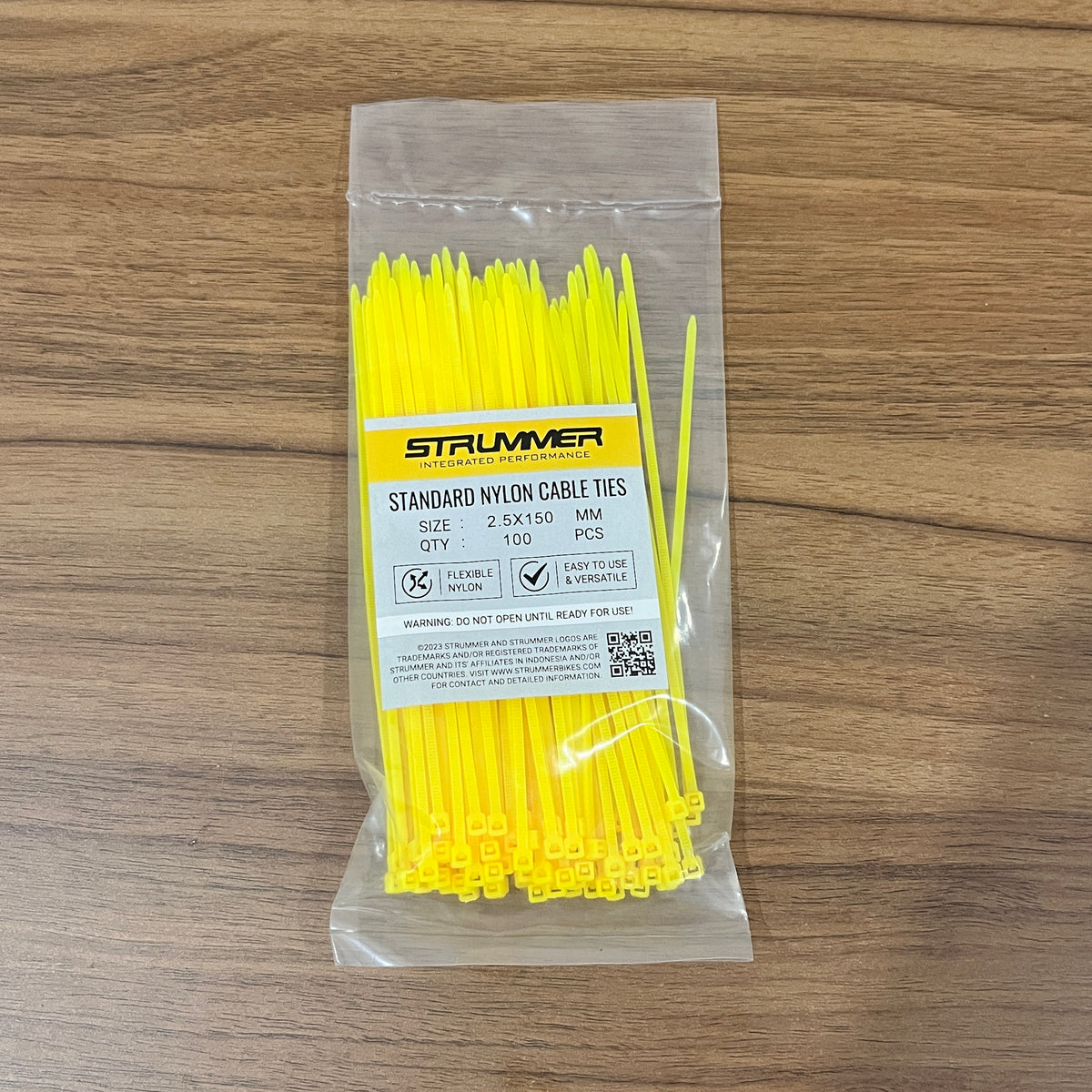Cable Tie Strummer 2.5x150 Standard Nylon (100 Pcs/Pack)