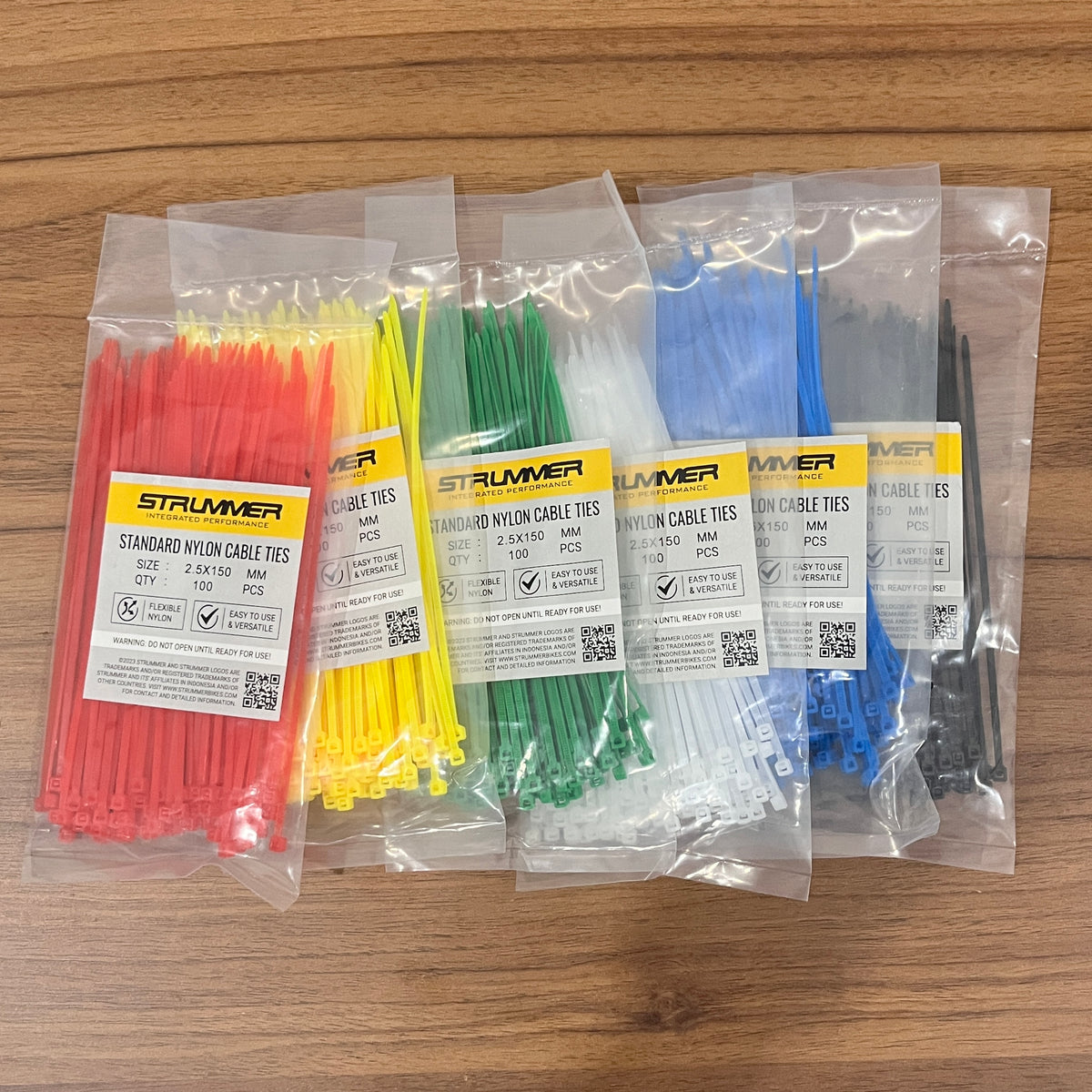 Cable Tie Strummer 2.5x150 Standard Nylon (100 Pcs/Pack)