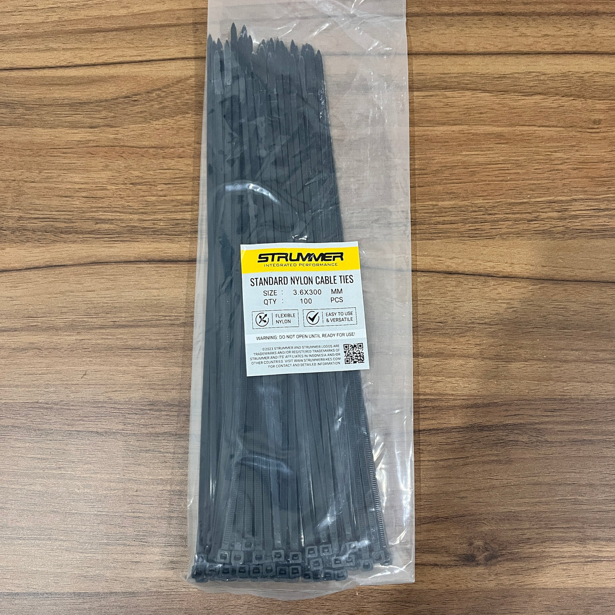 Cable Tie Strummer 3.6x300 Standard Nylon (100 Piraso/Pack)