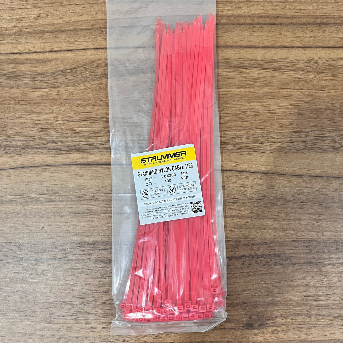 Cable Tie Strummer 3.6x300 Standard Nylon (100 Piraso/Pack)