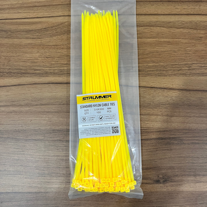 Strummer 3.6x300 Standard Nylon Cable Ties (100 Pcs/Pack)