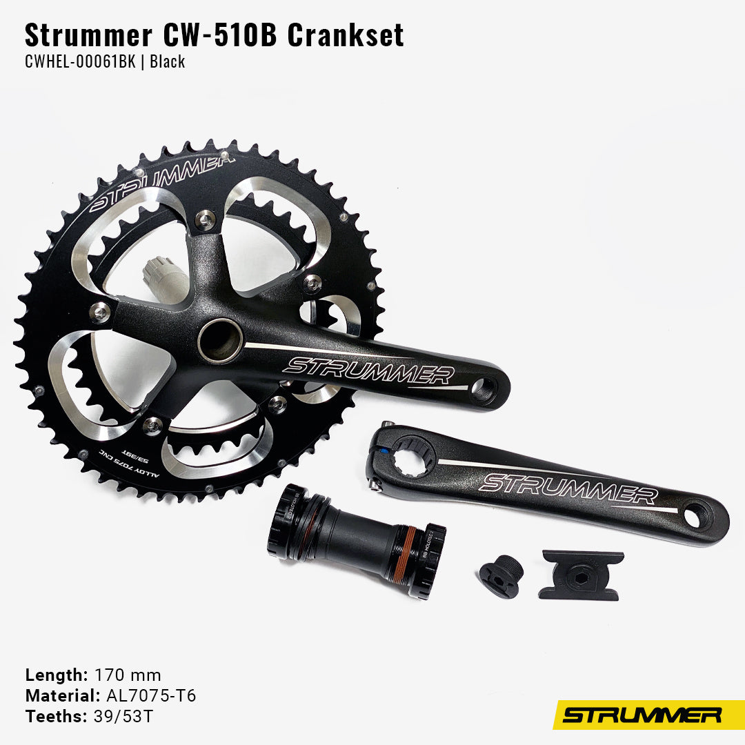 Chainwheel CW-510B 39/53T 170mm Strummer Black (w/o cover)