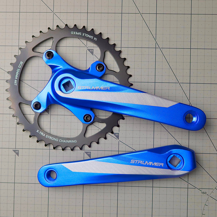 Strummer CW-7 Chainwheel with BCD-104 Steel Chainring (Square Taper Crankset)