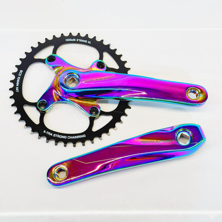Strummer CW-7 Chainwheel na may BCD-104 Steel Chainring (Square Taper Crankset)