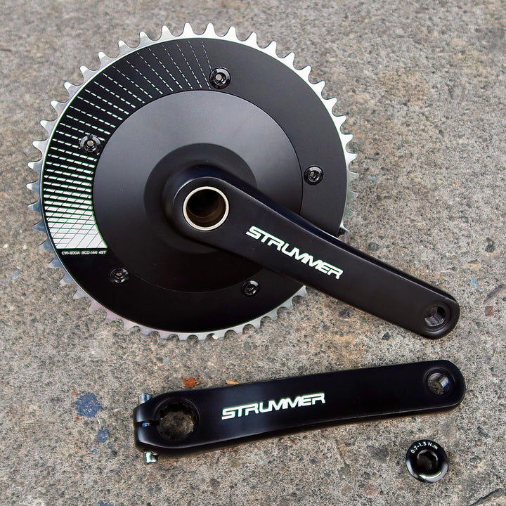 Strummer CW-900 Series Aero Aluminum Chainwheel สำหรับเกียร์คงที่ความเร็วเดียว (fixie)