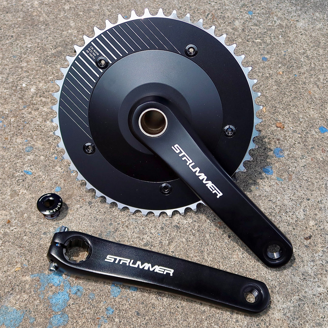 Strummer CW-900 Series Aero Aluminium Chainwheel untuk Gear Tetap Kelajuan Tunggal (Fixie)