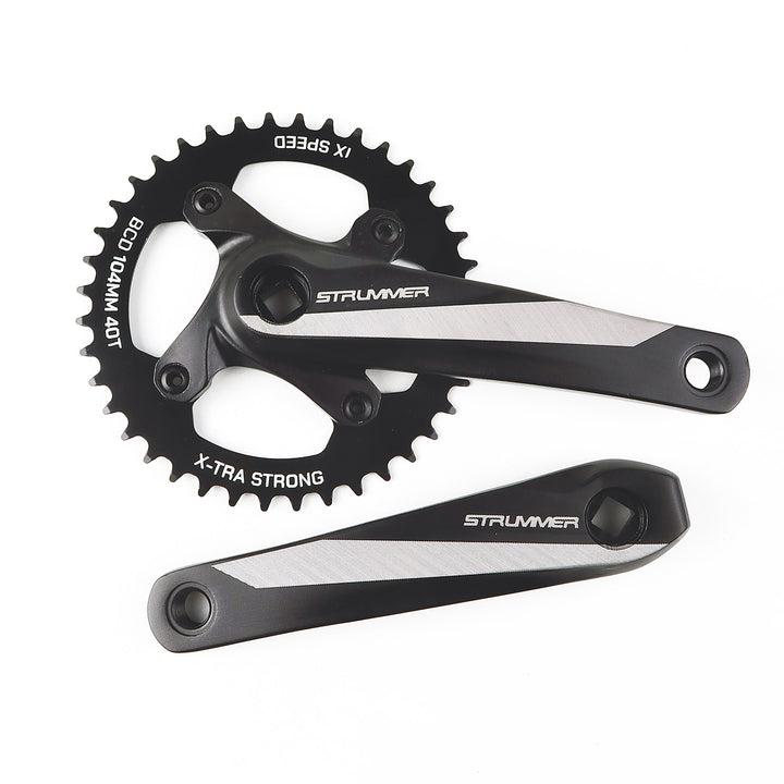 Strummer CW-7 Chainwheel dengan BCD-104 Rantai Keluli (Square Taper Crankset)