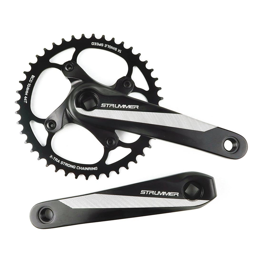 Strummer CW-7 Chainwheel dengan BCD-104 Rantai Keluli (Square Taper Crankset)